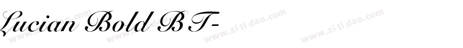 Lucian Bold BT字体转换